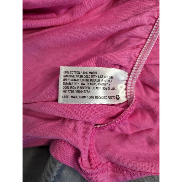 Isabel Maternity Ruched Sides V-Neck Maternity Shirt Pink - Picture 3 of 5